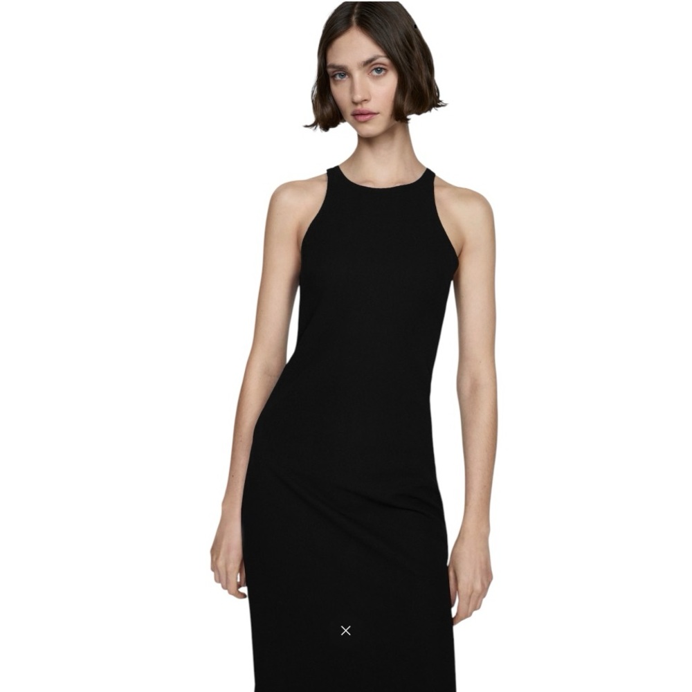 MANGO MIDI DRESS WITH SLIT